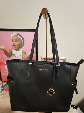 Michael Kors Black Saffiano Leather Tote Bag